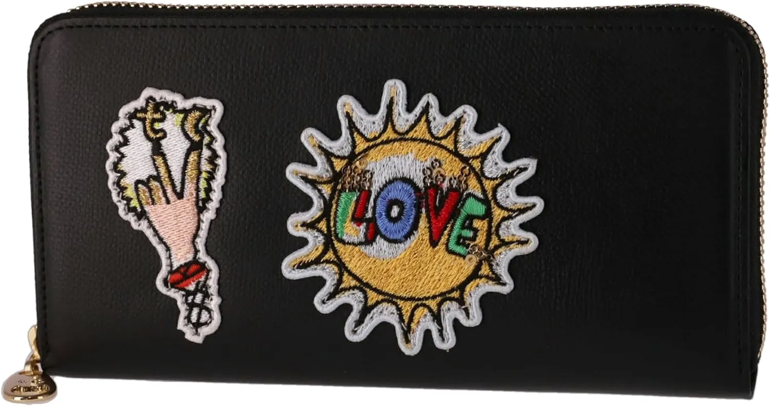 Women's Patch Embroidered Rf Long Wallet