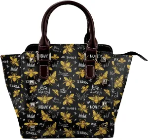 Women's Pu Leather Handbag Rivet Shoulder Bag Studded Top Handle Satchel Crossbody Tote Bag Punk Bag Purse