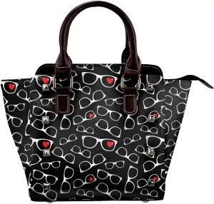 Women's Pu Leather Handbag Rivet Shoulder Bag Studded Top Handle Satchel Crossbody Tote Bag Punk Bag Purse