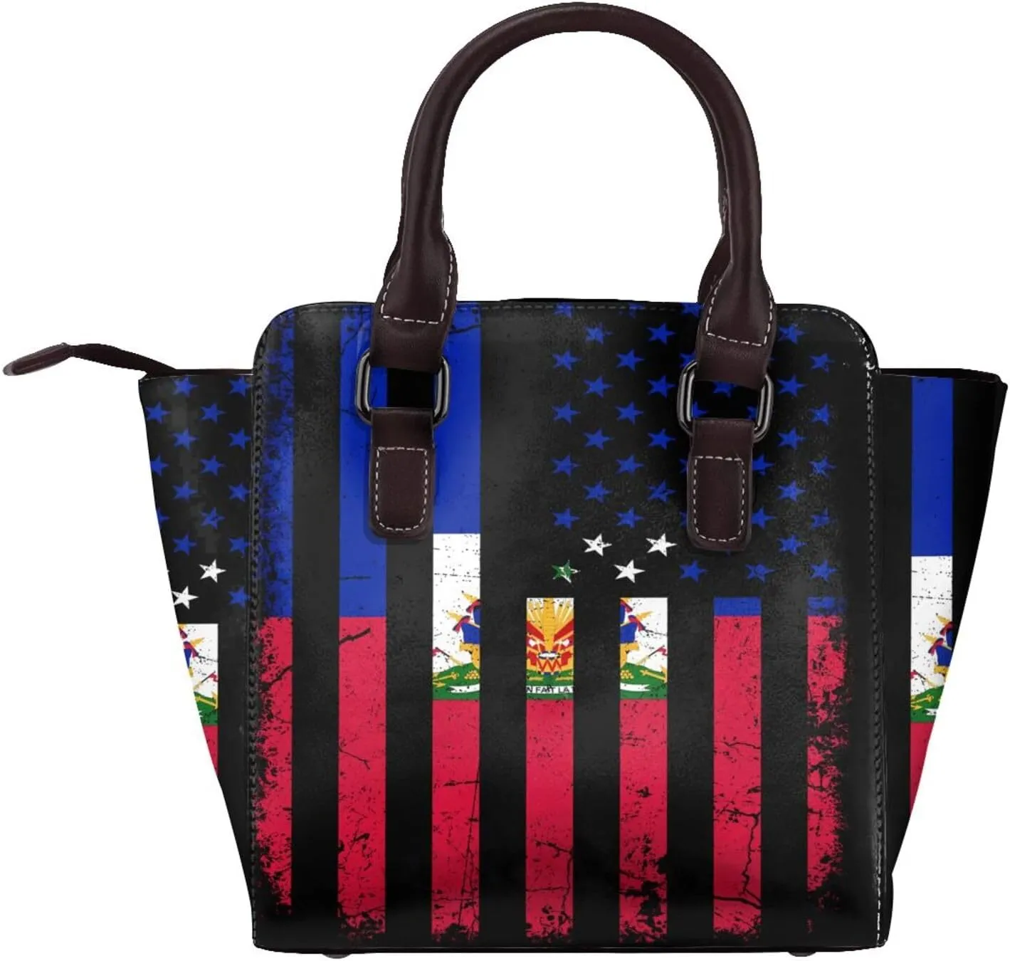 Women's Pu Leather Handbag Rivet Shoulder Bag Studded Top Handle Satchel Crossbody Tote Bag Punk Bag Purse
