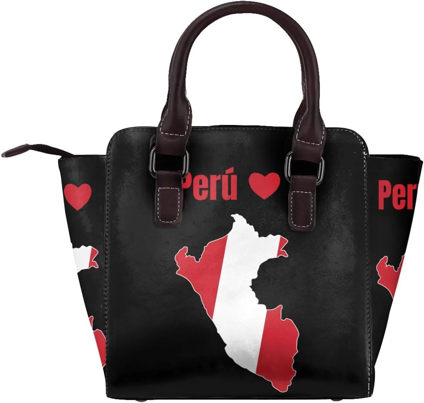 Women's Pu Leather Handbag Rivet Shoulder Bag Studded Top Handle Satchel Crossbody Tote Bag Punk Bag Purse