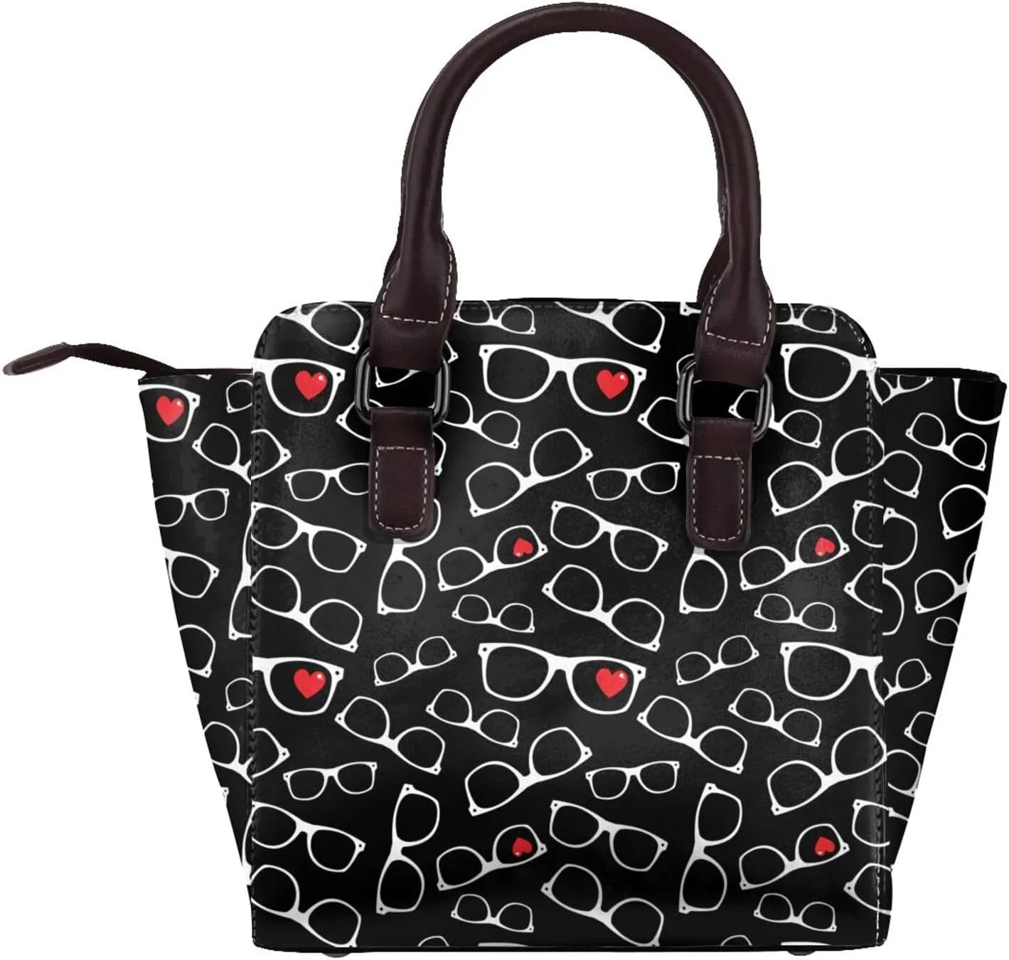 Women's Pu Leather Handbag Rivet Shoulder Bag Studded Top Handle Satchel Crossbody Tote Bag Punk Bag Purse