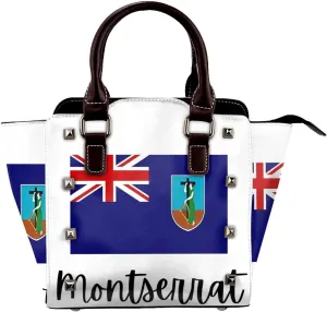 Women's Pu Leather Handbag Rivet Shoulder Bag Studded Top Handle Satchel Crossbody Tote Bag Punk Bag Purse