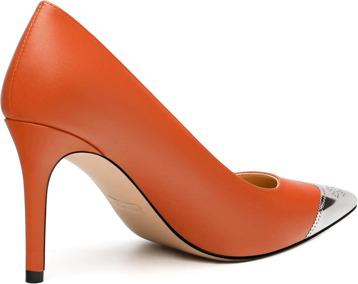 Women's Pumps, Pointed Toe Stiletto High Heels, Slip On Fashion Two Toned Patchwork Pump for Women