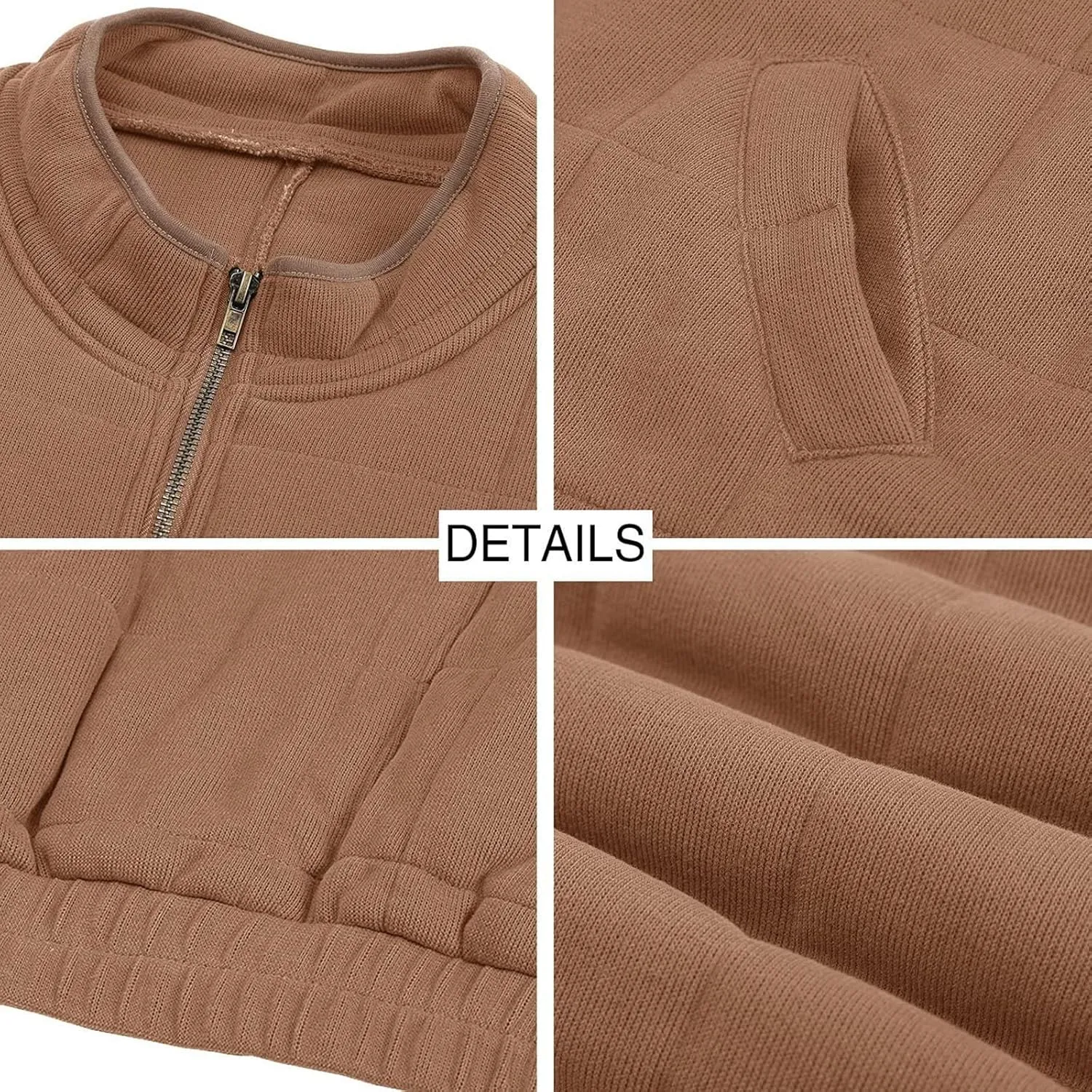 Women'S Quilted Lightweight Jackets Fall Casual Puffer Jacket Warm Winter Bomber Coats Oversized Outerwear Pockets
