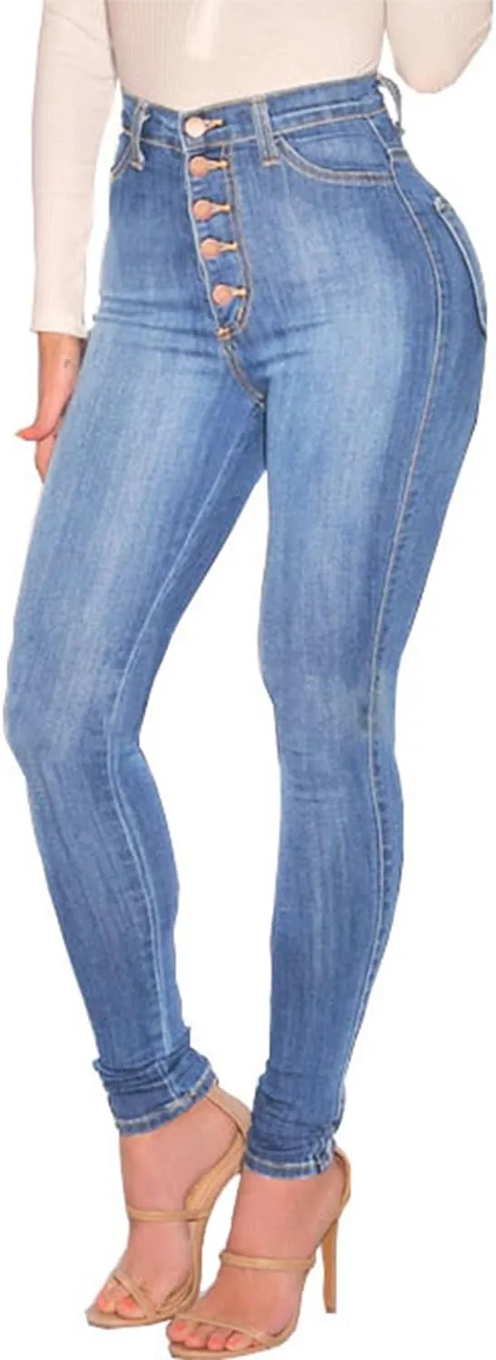 Women's Skinny Jeans High Waist Butt Lifting Denim Pants