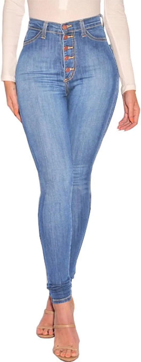 Women's Skinny Jeans High Waist Butt Lifting Denim Pants