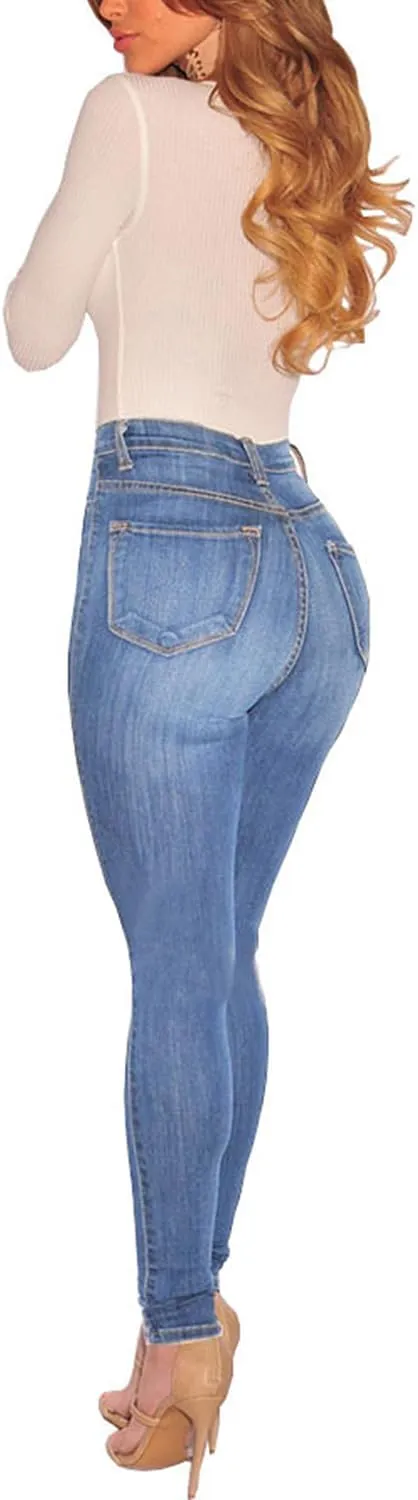 Women's Skinny Jeans High Waist Butt Lifting Denim Pants