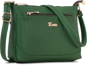 Women's Studded Dual Tone Sling Bag -Green, Green