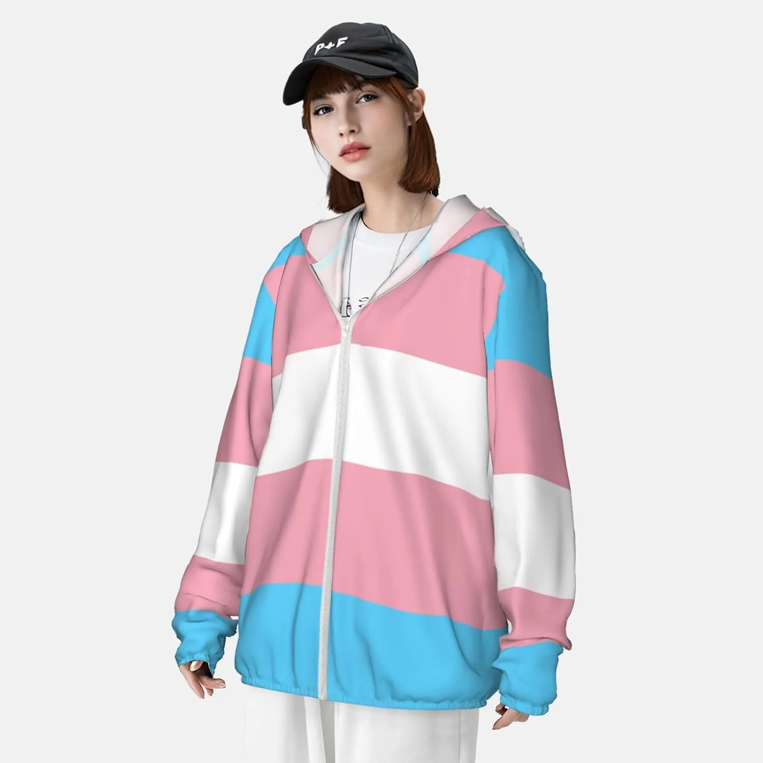 Women's UPF 50  Sun Protection Hooded Jacket Long Sleeve UV Shirts With Pockets Hiking Outdoor Performance
