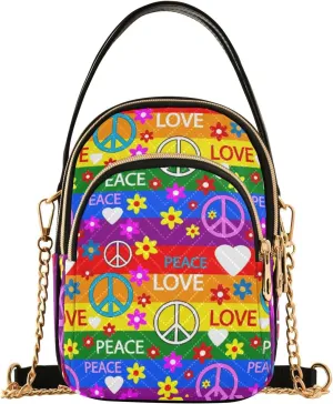 Women's Wave Cross Body Chest Bag, 52 inch Gold Chain Shoulder Handbag Purse