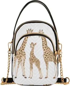 Women's Wave Cross Body Chest Bag, 52 inch Gold Chain Shoulder Handbag Purse