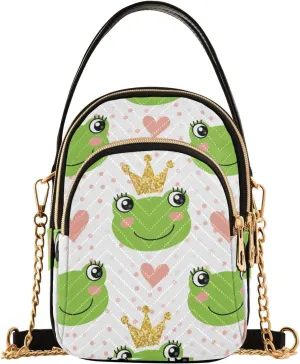Women's Wave Cross Body Chest Bag, 52 inch Gold Chain Shoulder Handbag Purse