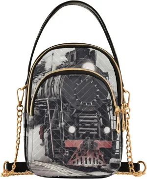 Women's Wave Cross Body Chest Bag, 52 inch Gold Chain Shoulder Handbag Purse