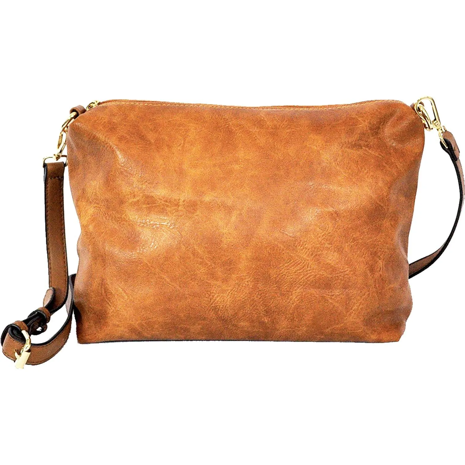 Women's Wear NE Wear 2 Piece Set Purse Brown Faux Leather