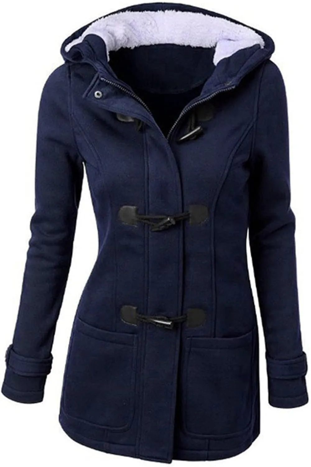 Womens Winter Coats Plus Size Warm Sherpa Lined Parkas Quilted Jacket Hoodie Plus Size Puffer Button Down Outerwear