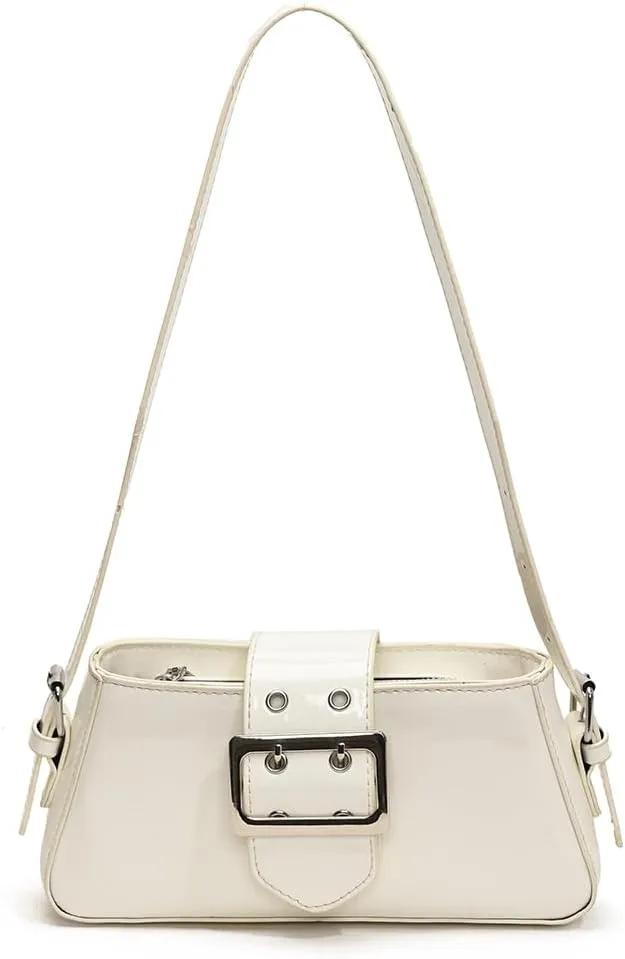Women's Y2K Purse,Studded Shoulder Bag PU Leather Hobo Bag Underarm Shoulder Bag 2024 Trendy Clutch Purse with Buckle