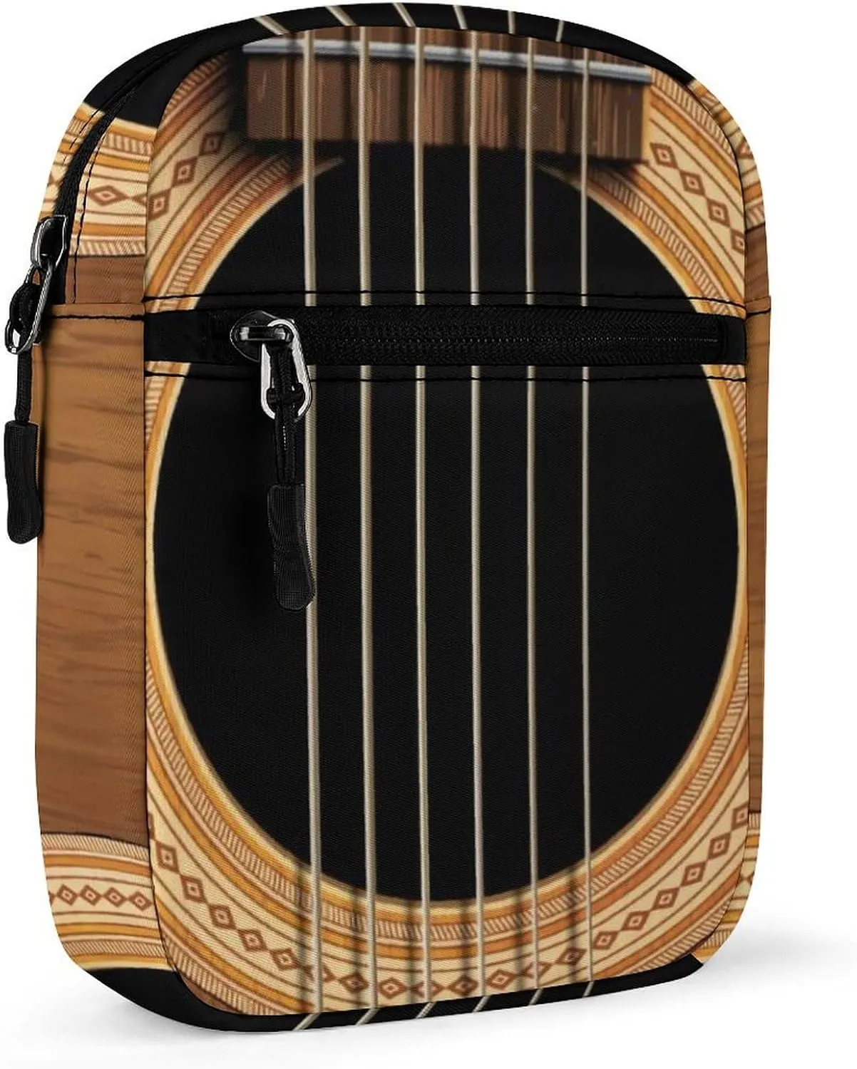 Wood Acoustic Guitar Music Detachable Shoulder Strap Exquisite Small Shoulder Bag