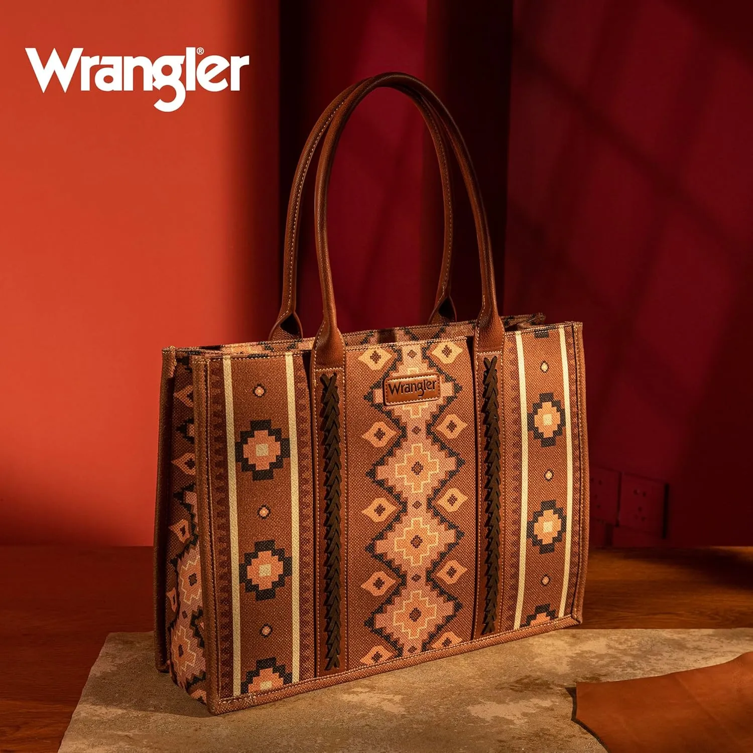 Wrangler Tote Bag for Women Western Purse and Aztec Satchel Handbag
