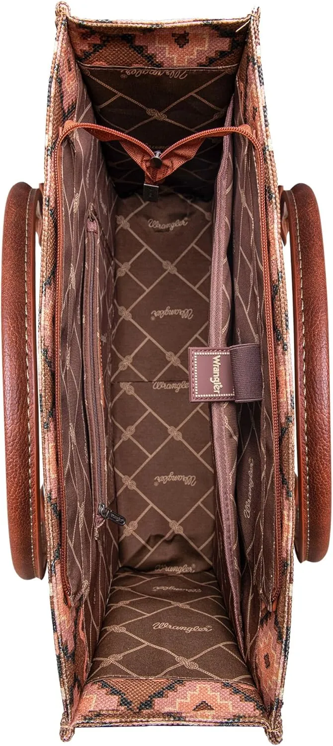 Wrangler Tote Bag for Women Western Purse and Aztec Satchel Handbag