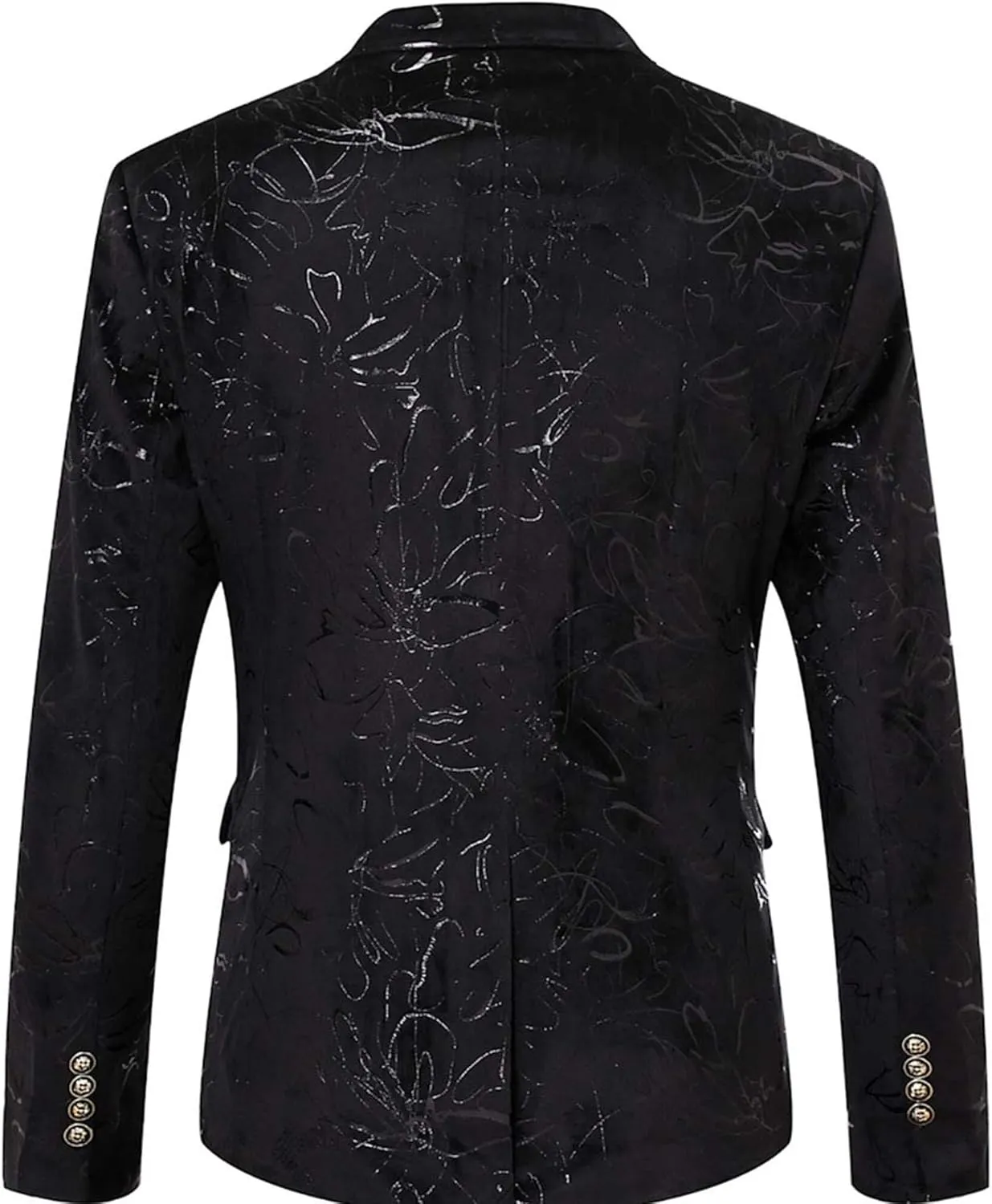 WULFUL Mens Blazer Floral Suit Jacket Slim Fit Stylish Blazer for Men Dinner Party Prom Wedding Tuxedo Jacket