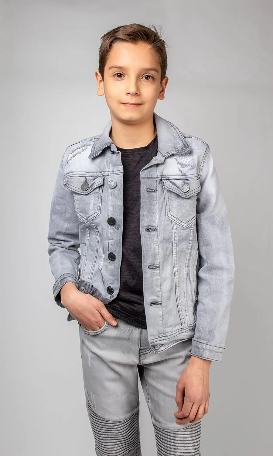 X RAY Boys Distressed Jeans (2T-16), Big Boy & Little Kids Stretch Slim Fit Pants, Ripped Denim Jeans for Boys