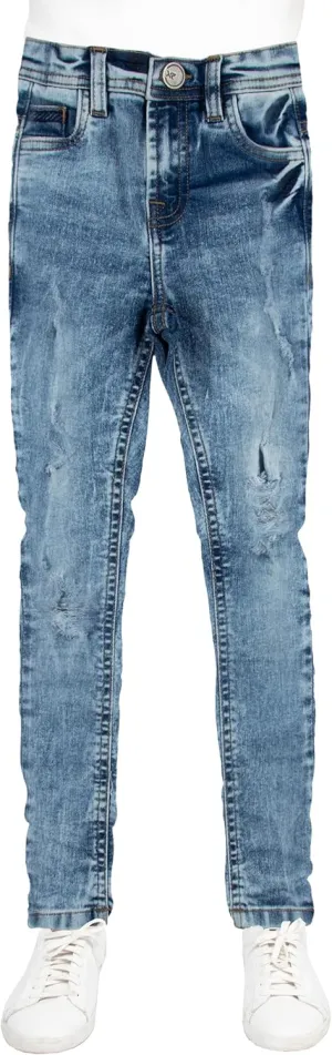 X RAY Boys Distressed Jeans (2T-16), Big Boy & Little Kids Stretch Slim Fit Pants, Ripped Denim Jeans for Boys