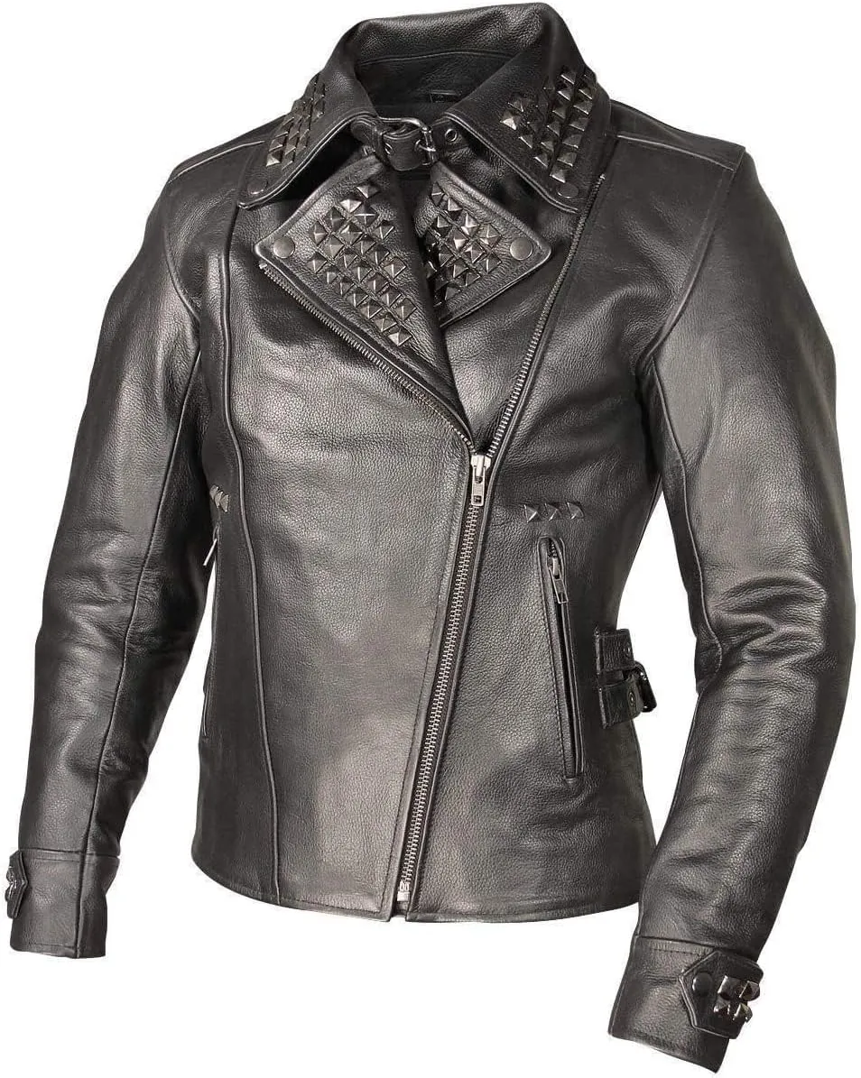 Xelement XS783 'Studded' Women's Leather Jacket
