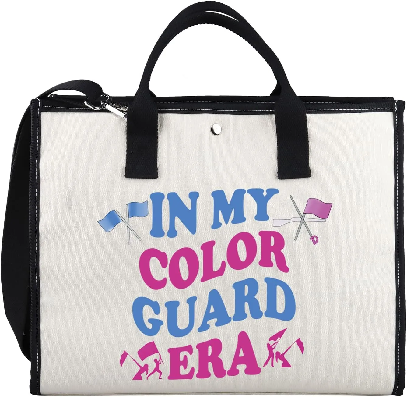 XYANFA Color Guard Tote Bag Flag Girl Gift Senior Color Guard Mom Gift In My Color Guard Era