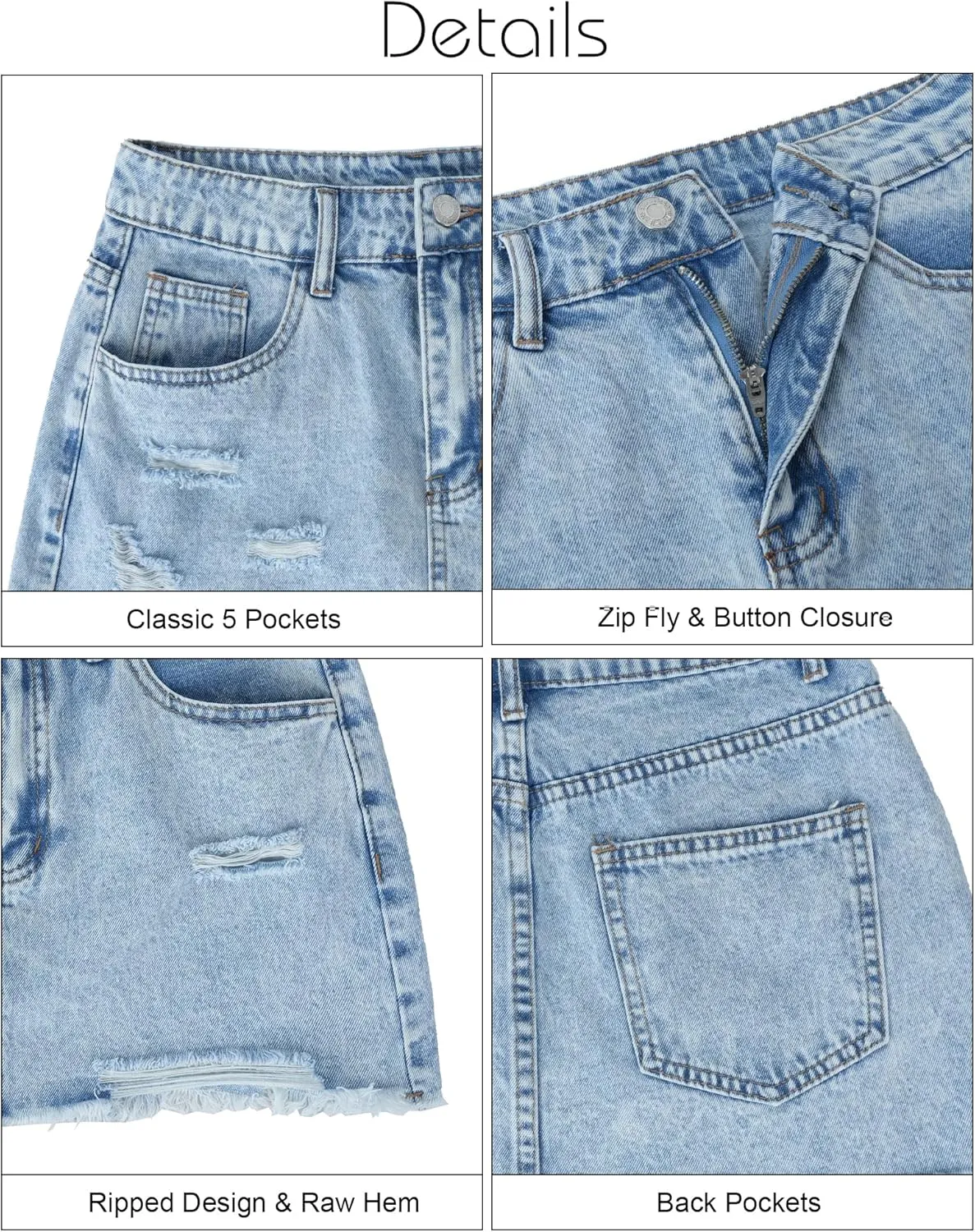 Y2K Low Rise Denim Mini Skirt for Women Distressed Raw Hem Light Wash 2000s Vintage A-Line Short Skirts Non-Stretch