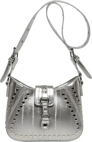 Y2K Purse Street Goth Hobo Shoulder Bag 2000s Cute Punk Girly Sleek Handbag Emo Studded Vintage Trendy Purses 2025