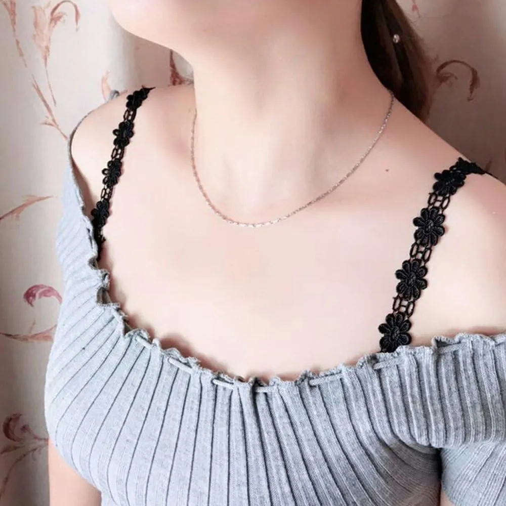 YEKEYI Women Bra Straps Flower Lace Adjustable Underwear Strap Replacement Shoulder
