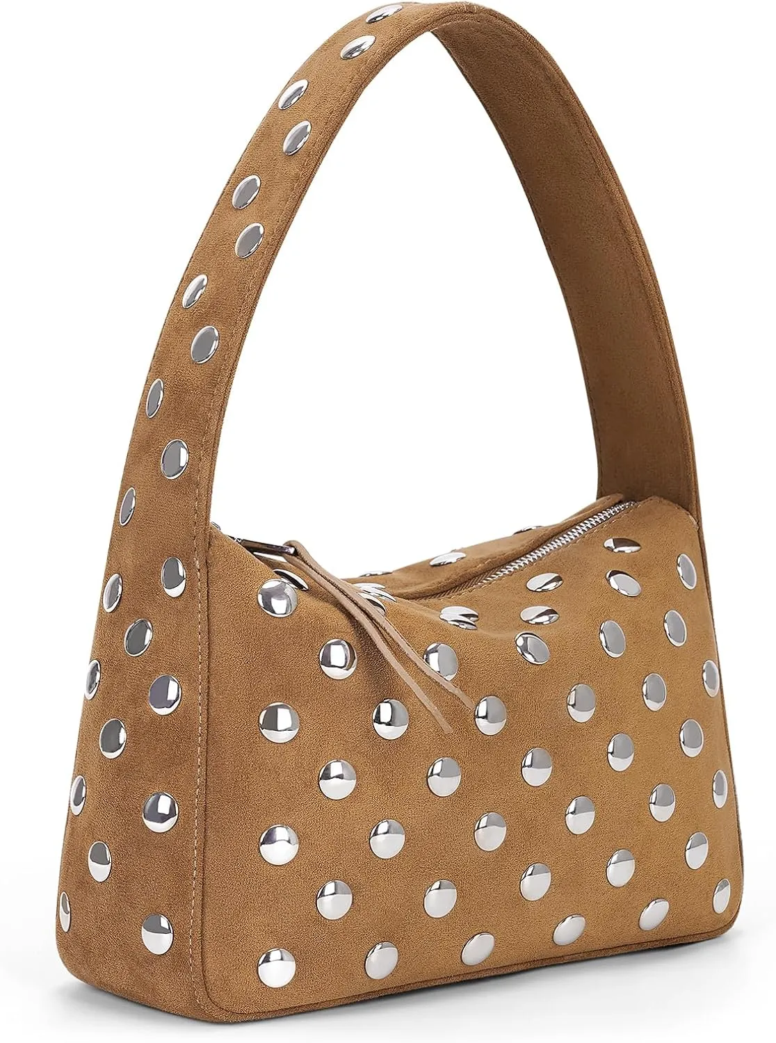 YFGBCX Studded Purses Black Shoulder Bag Y2K Purse for Women Handbag Soft Leather Fall Purse