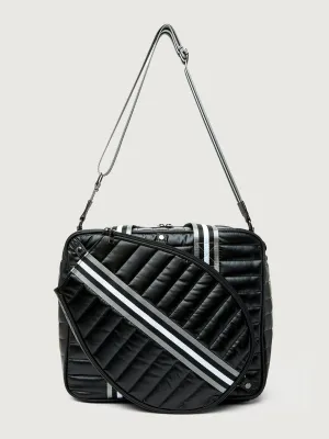 You are the Champion Tennis Bag - Pearl Black/ Pewter/ Black/ White Web