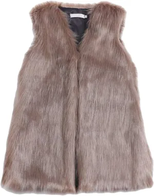 Youhan Women's Faux Fur Vest Coat Sleeveless Jacket