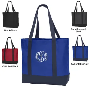 your Gift, School Bag, Carry or New Year promotion Gift, Initials Mom Tote Trusted vendor Teacher Organization Business for Embroidered Monogrammed Tote Bag Church,