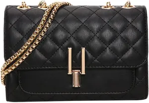 YXBQueen Designer Crossbody Bags for Women Quilted PU Leather Handbag Designer Chain Bags Flap Handbag