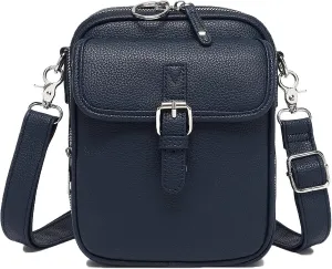 Zealburst Crossbody Leather Bag, Urvashi Crossbody Bag,Urvashi Vintage Double Layer Large Capacity Mini Cross Body Bags