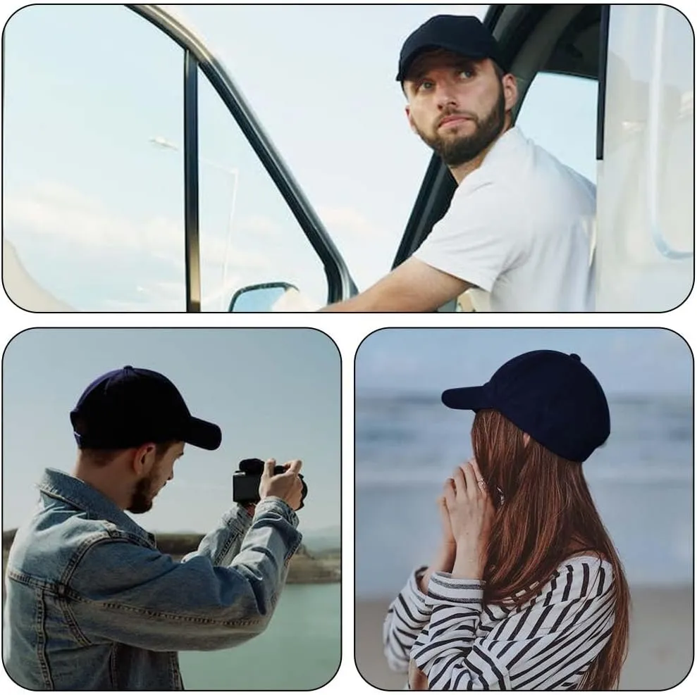 ZH 24 PC Blank Baseball Caps Adjustable Back Strap Plain Baseball Cap for Trucker Men Women Wholesale Bulk Baseball Caps
