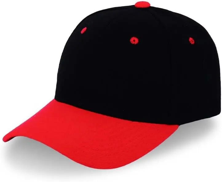 ZH Plain Adjustable Baseball Cap - Lot of 12 Unisex Blank Design Caps
