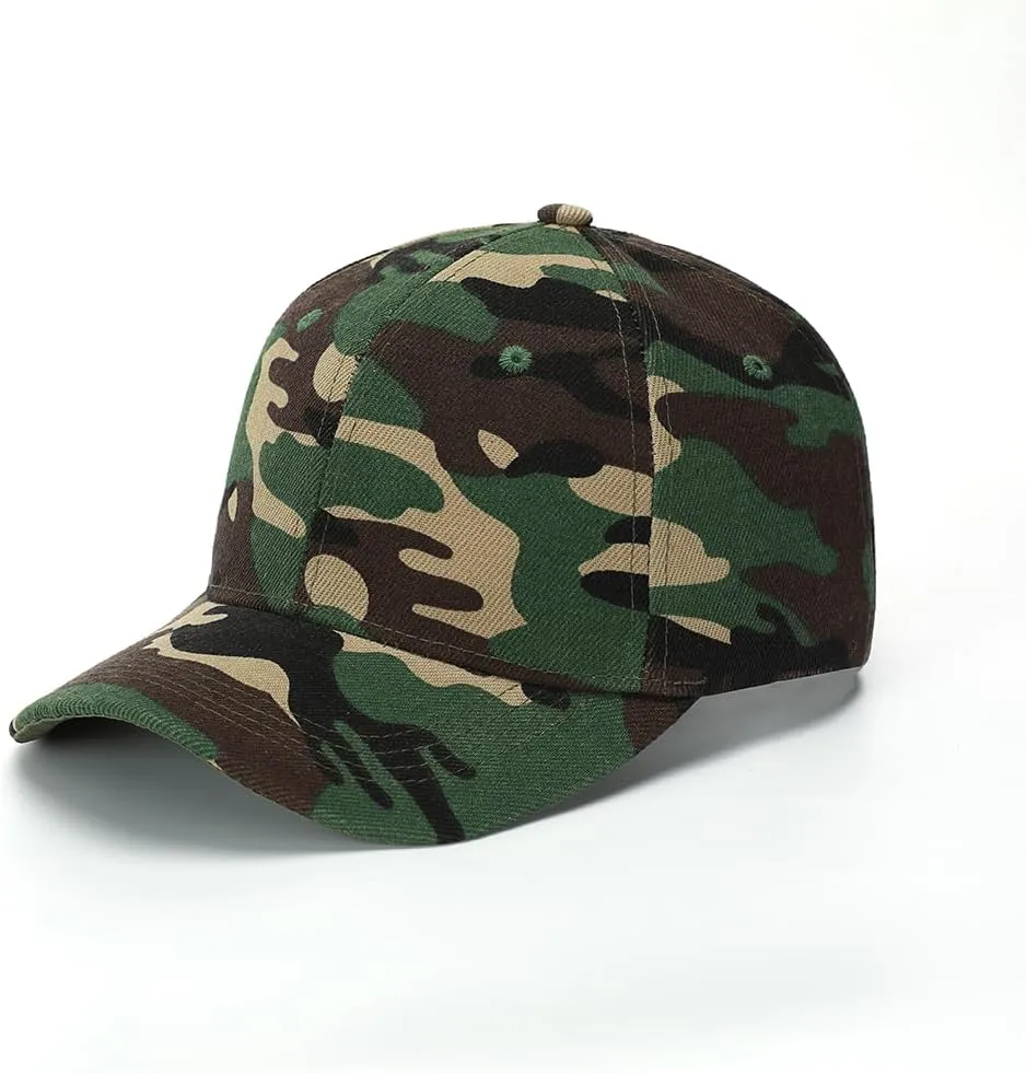 ZH Plain Adjustable Baseball Cap - Lot of 12 Unisex Blank Design Caps