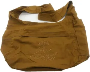 ZUODOOKU Buddhist Buddha Monk Bag Embroidery Cotton Shaolin Temple Kung Fu Oneshoulder Bag Unisex